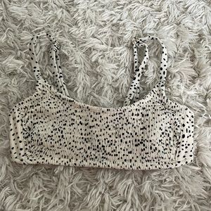 Off white with black dalmation print